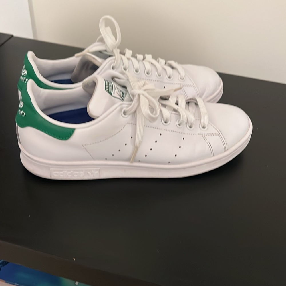 Addidas Stan Smith Tennis Shoes white with green trim size 8.5M - Picture 5 of 6